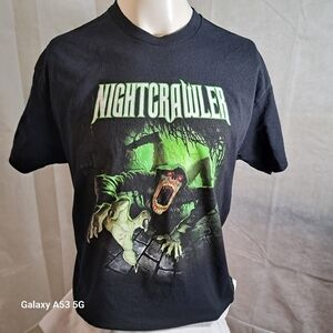 SPIRIT Black Nightcrawler Short Sleeve T-shirt Men's Size Large
